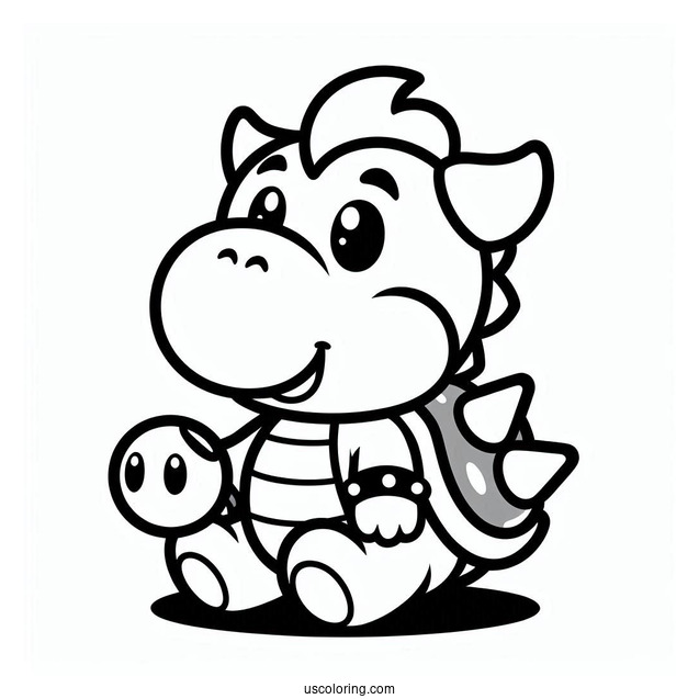 Baby Paper Bowser To Color