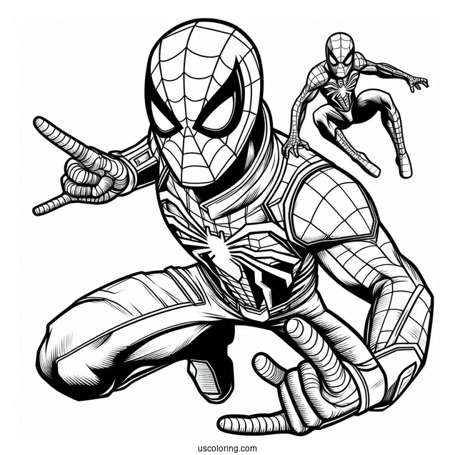 Spider-Man Fortnite Coloring Page