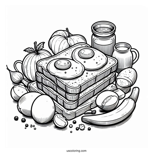 Eggs On Toast Breakfast Food