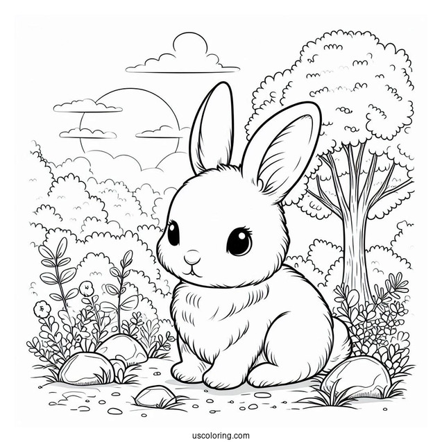 Baby Rabbit In The Wilderness