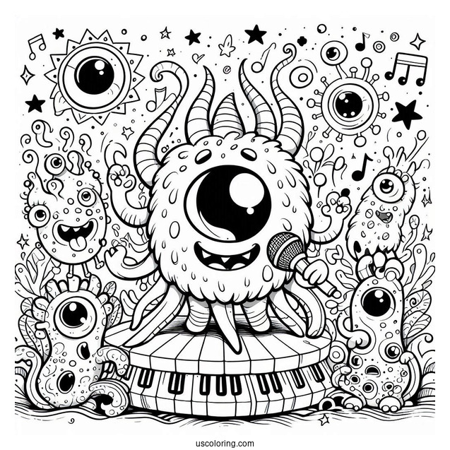 My Singing Monsters Coloring Page Of Easy Entbrat For Preschoolers