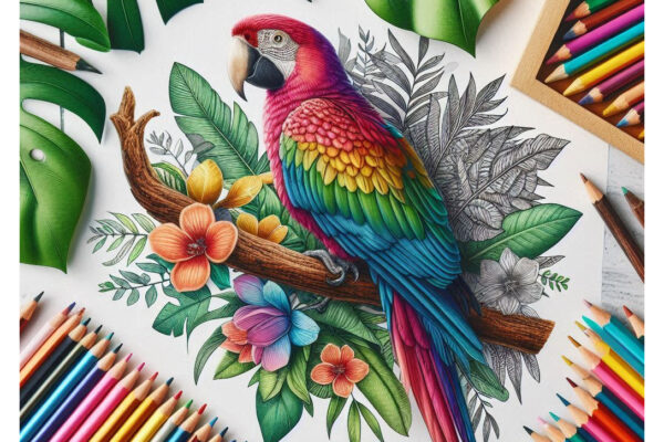 Parrot Coloring Pages Featured Image