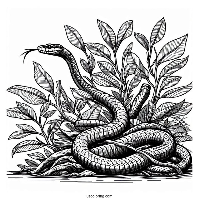 Mangrove Snake To Color