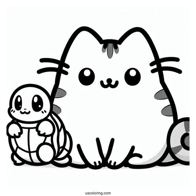 Pusheen Squirtle Pokemon To Color