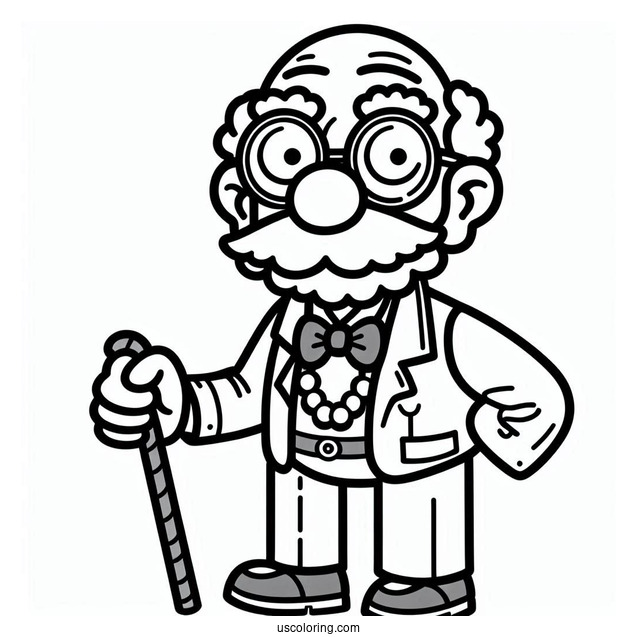 Grandpa Simpson Coloring Page