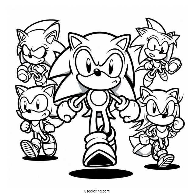 Coloring Page Of Sonic And Friends Coloring Page