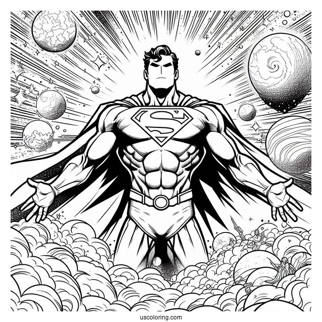 Superman Logo Coloring Sheet
