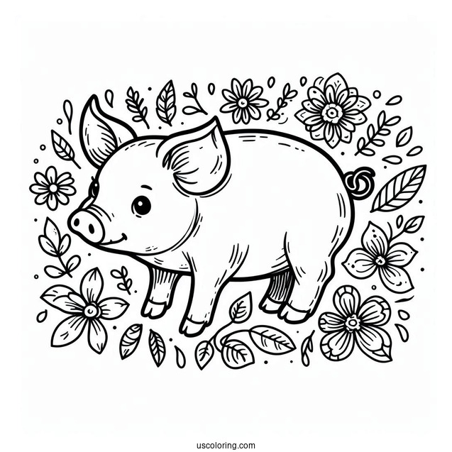 Piglet Coloring Page For Kids