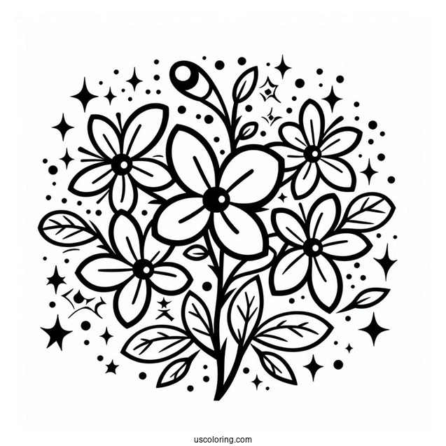 Blossom Coloring Page For Kids