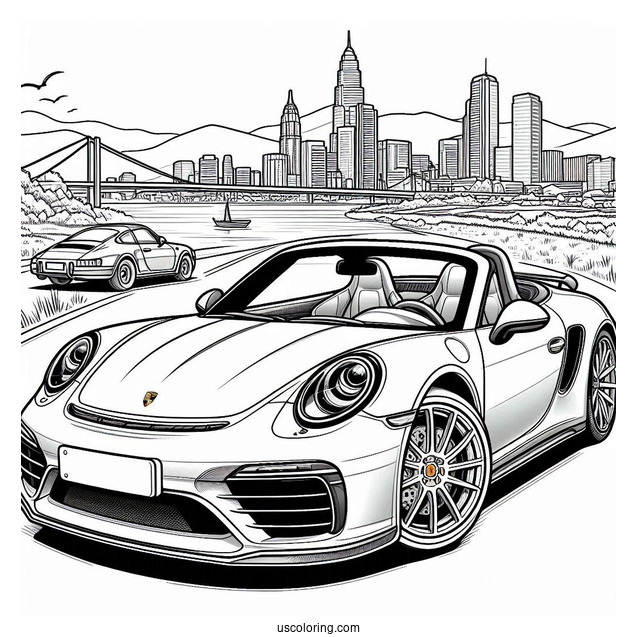 2021 Porsche Coloring Page Boxster