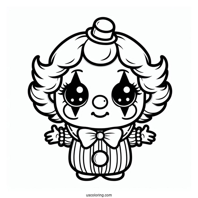 Creepy Chibi Clown for Kids