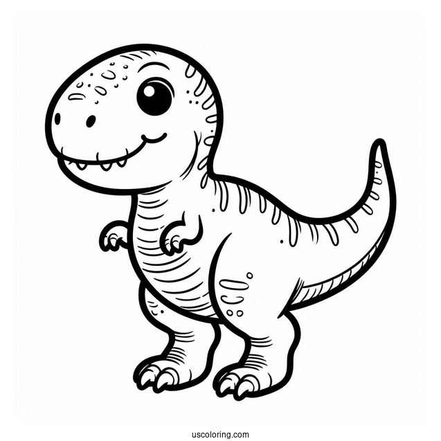T-Rex With Little Arms To Color