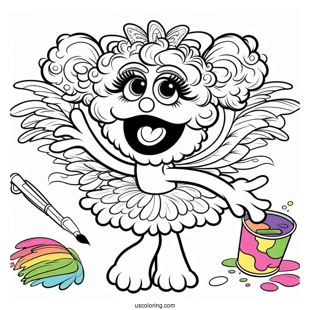 Abby Cadabby Outline Coloring In For Kids