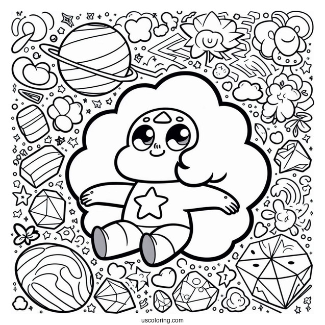 Happy Adult Steven Universe Coloring Page For Preschoolers