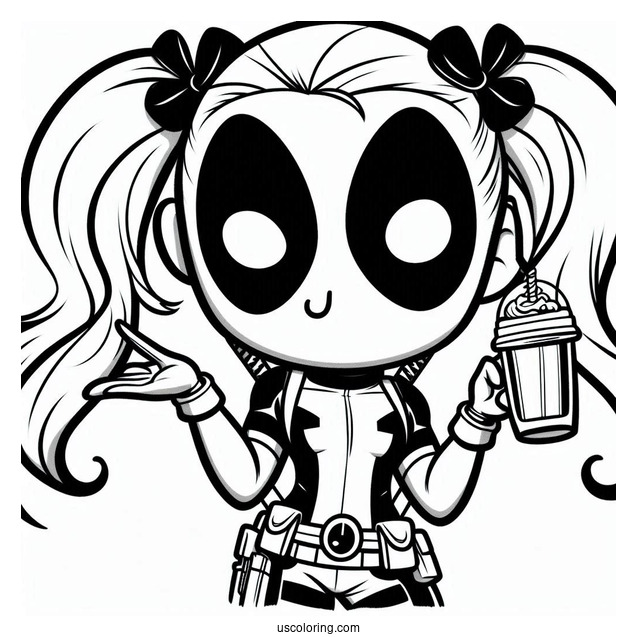 Sassy Deadpool Coloring Page