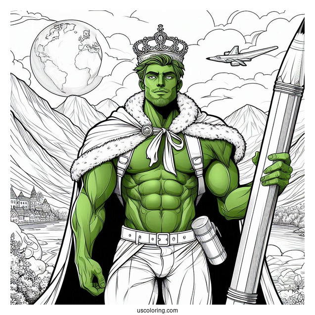 Detailed Hulk With World In Background