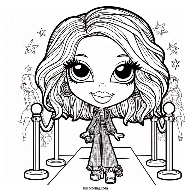 Bratz Chloe On Red Carpet Coloring Sheet