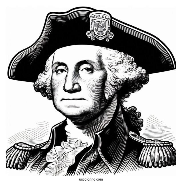 United States President Coloring Page Of George Washington