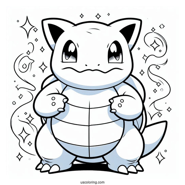 Blastoise Rare Pokemon Card To Color