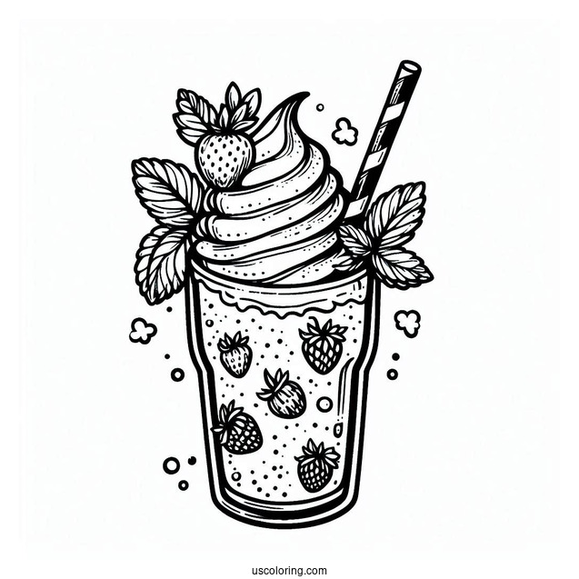 Milkshake Coloring Picture