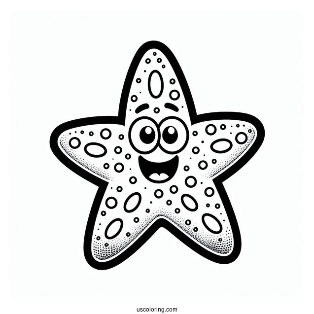Starfish Coloring Page Of Patrick Star From SpongeBob