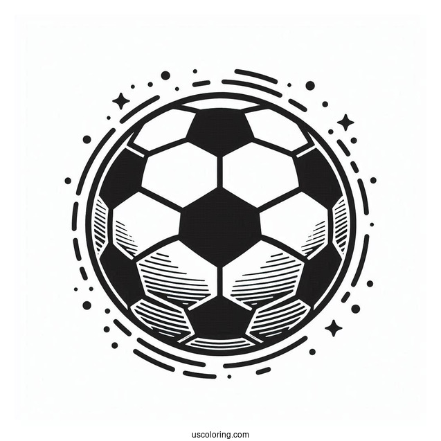 Simple To Color Soccer Ball
