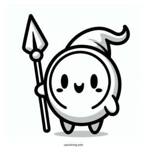 Kawaii Spear Shy Guy Coloring Page For Preschoolers