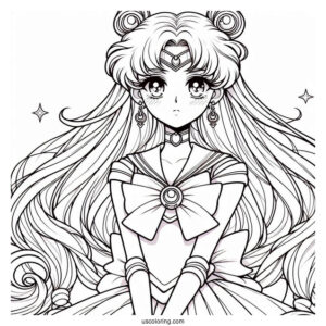 Sailor Star Maker Kou Taiki Coloring Sheet