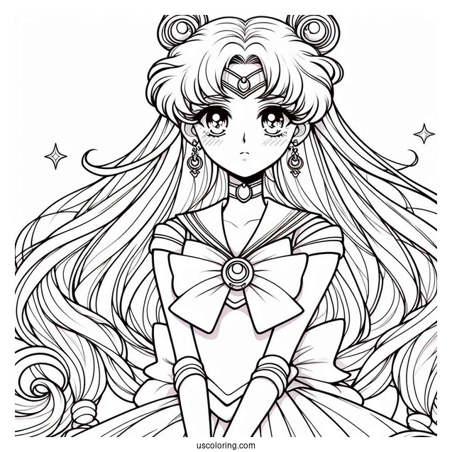 Sailor Star Maker Kou Taiki Coloring Sheet