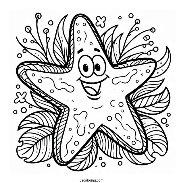 Starfish Coloring Page Of Patrick Star From SpongeBob