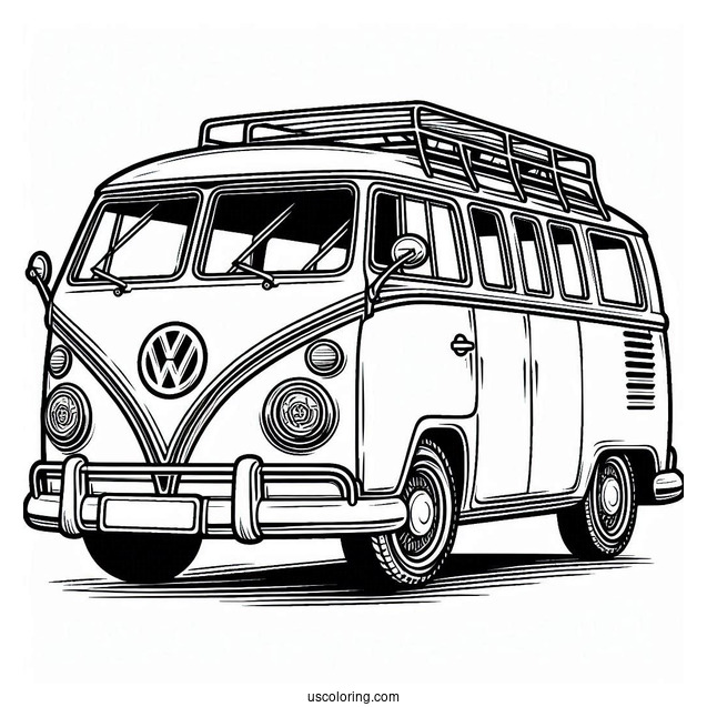 Coloring Page Of VW Kombie Bus