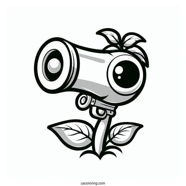 Coloring Page Of Peashooter