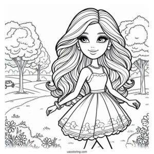 Barbie Walking At The Park