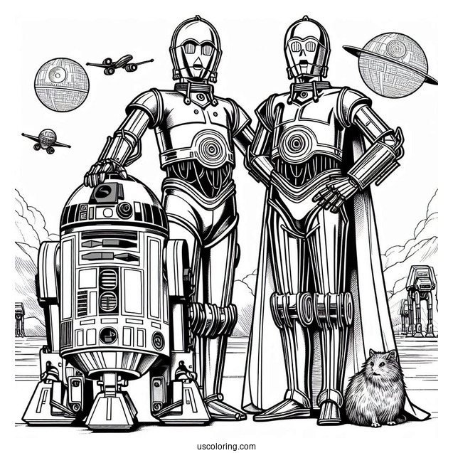 C-3PO And R2-D2 Standing Together