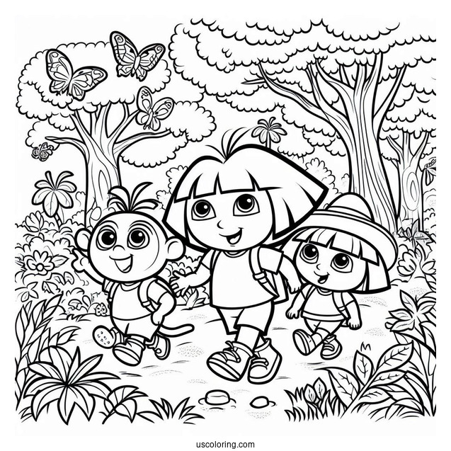 Dora And Friends Exploring In The Forrest