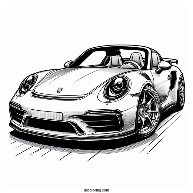 2021 Porsche Coloring Page Boxster