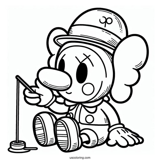 KAWS Coloring Page Pinocchio For Kids
