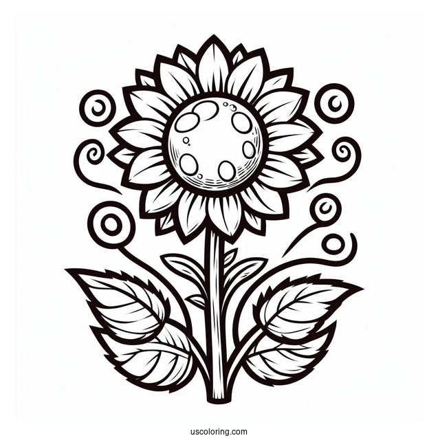 Coloring Page Of Plants Vs Zombies Sunflower