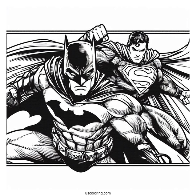 Batman Vs Superman Coloring Page