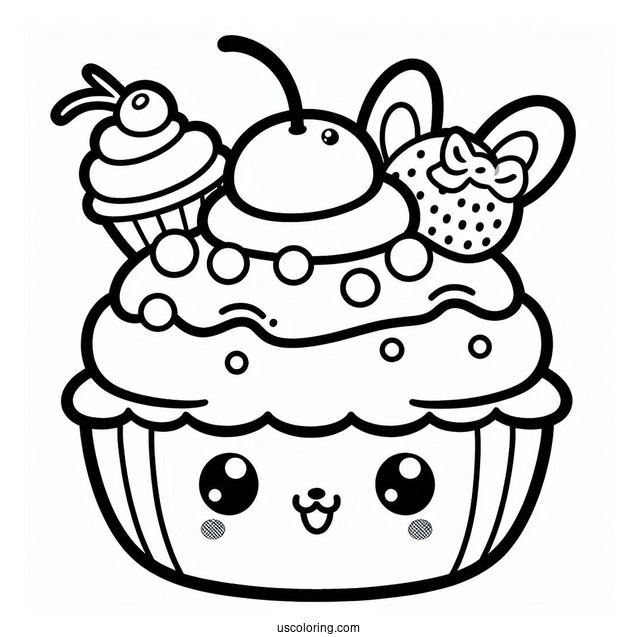 Coloring Page Of Creamy Bun-Bun Shopkins For Kids