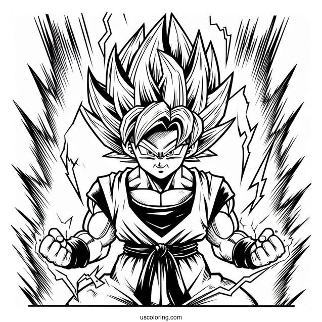 Super Saiyan Gogeta Coloring Page