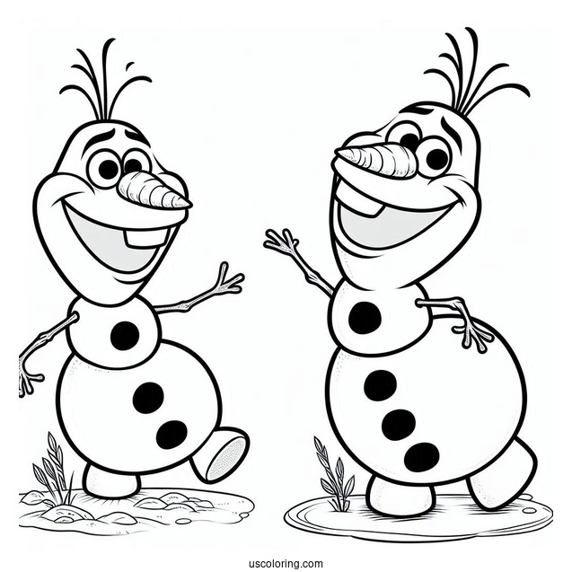 Adorable Olaf Coloring Page