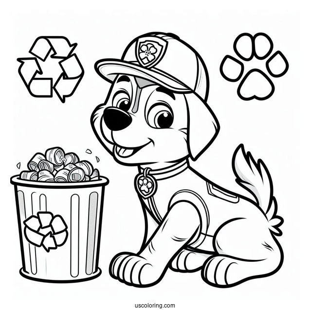 Recycling Rocky Character From Paw Patrol