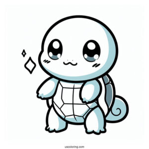 Baby Squirtle Coloring Page In Blastoise Costume