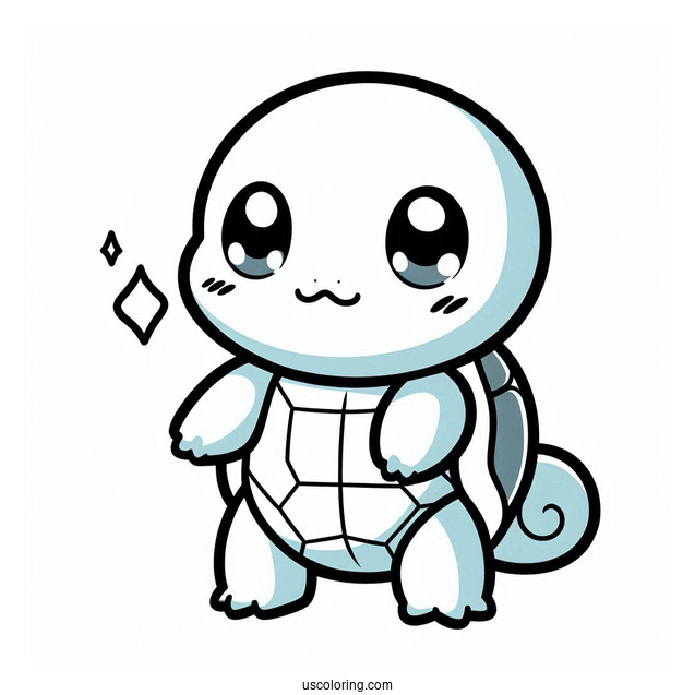 Baby Squirtle Coloring Page In Blastoise Costume