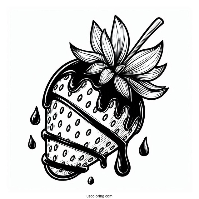 Strawberry Dipped In Chocolate To Color