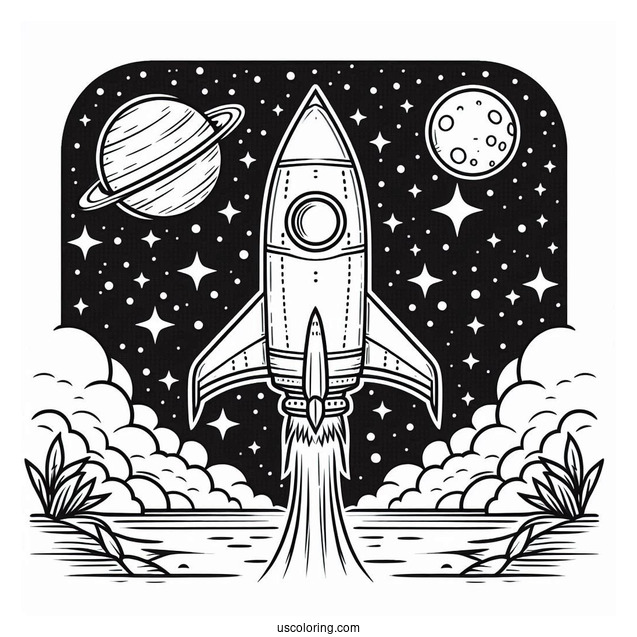 Virgin Galactic Rocket Coloring Page