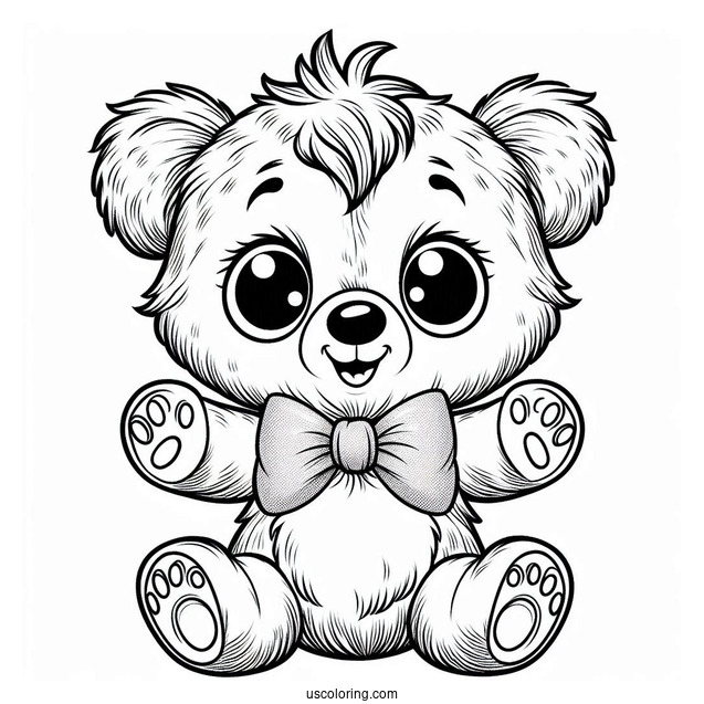 Poppy Playtime Coloring Page Of Frightening Huggy Wuggy