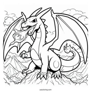 Charizard Dragon Pokemon To Color