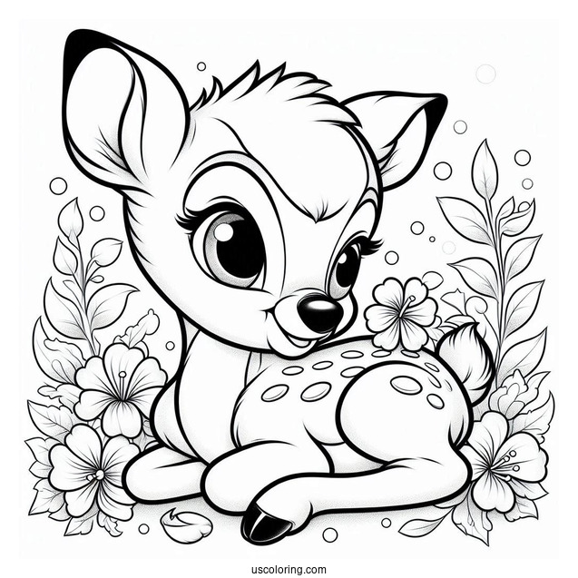 Bambi With Flower And Thumper Sisters